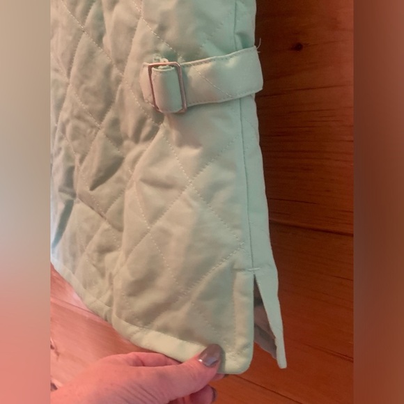 Orvis Womens M Waffle Knit Vest Full Zip Quilted Mint Lime Green Camp Sz M - Picture 11 of 16